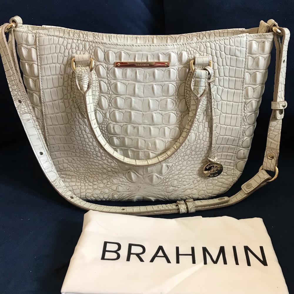 Brahmin white shoulder/crossbody bag.  Gently used.